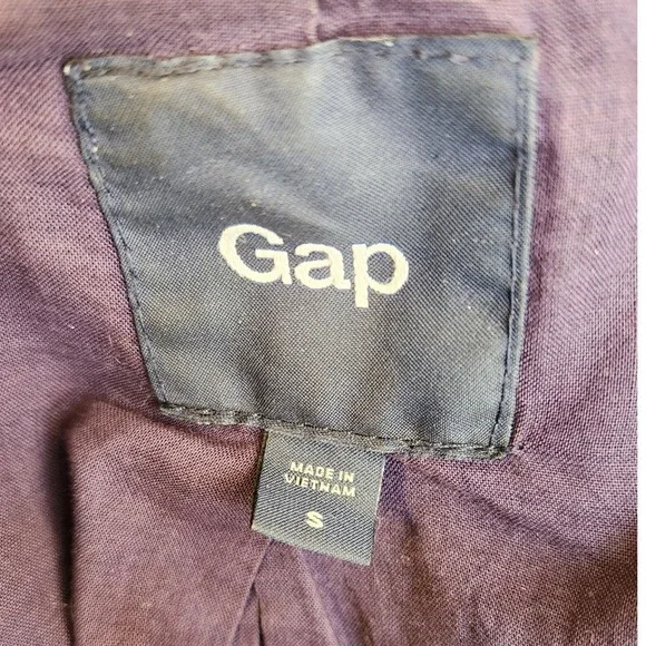 Gap Corduroy Trench Coat Small Deep Purple Vintage Y2K Academia Indie Classic - Picture 4 of 9